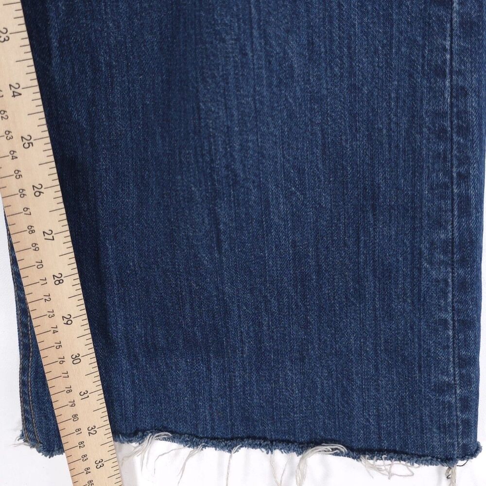 GRLFRND Carla Flare Bootcut Straight Jeans Blue Sunday Raw Hem ORGANIC COTTON 26 - Picture 8 of 16
